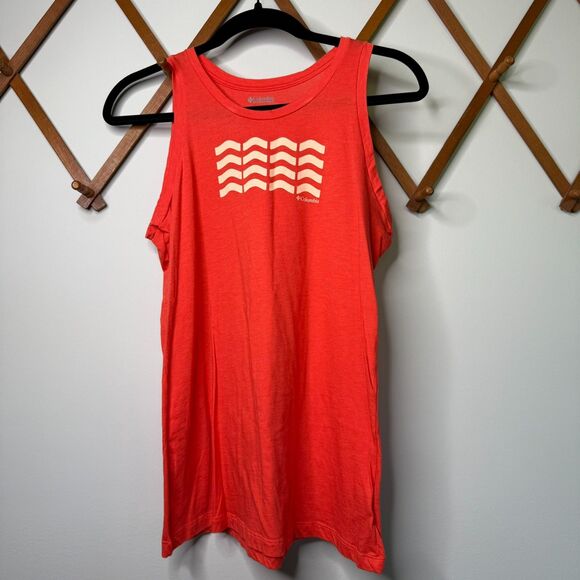 Columbia Womens Bluff Mesa Fitted Tank Top Lightweight Coral Orange Size‎ L NWOT - Picture 2 of 8